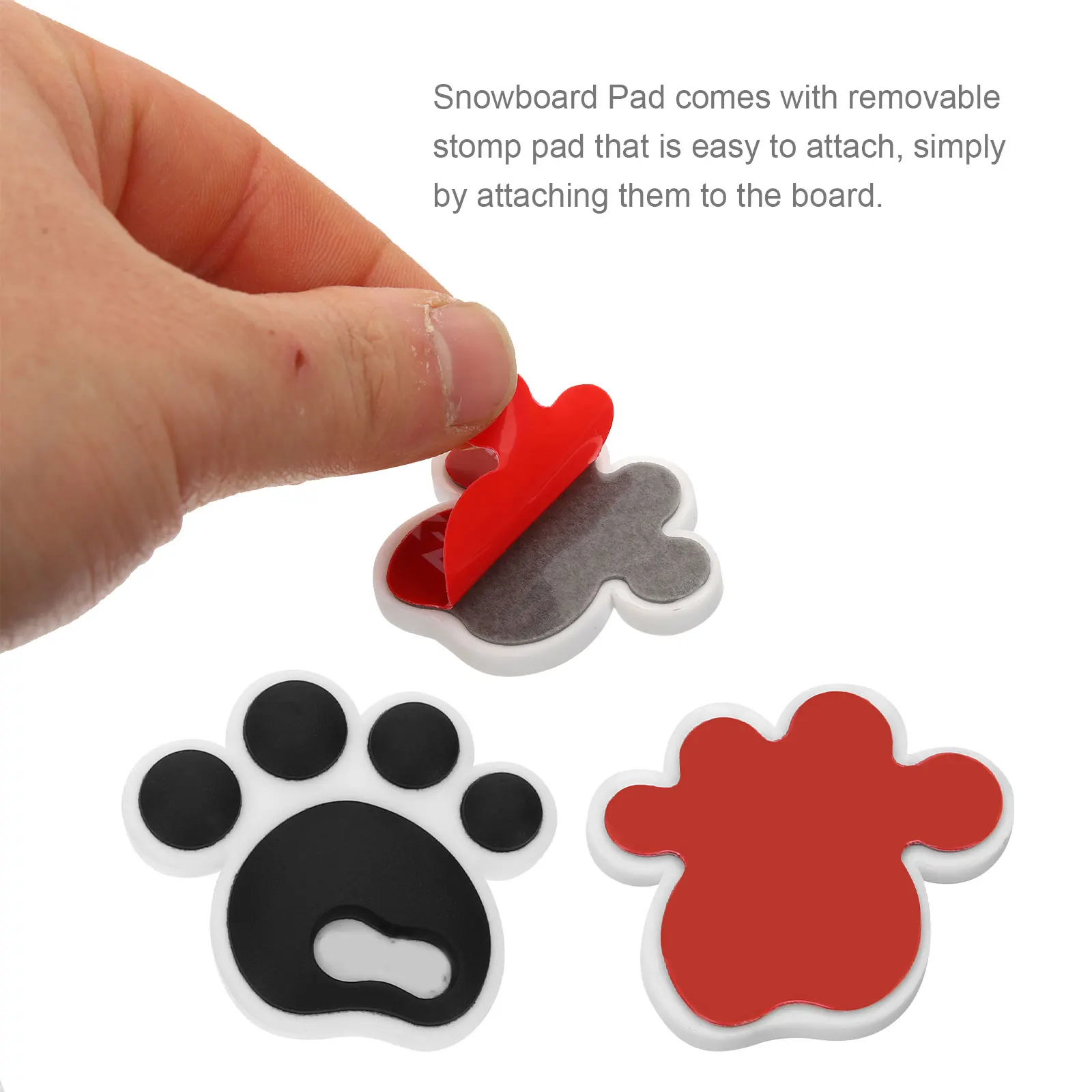 

4pcs Snowboard Anti Slip Pad Ski Stickers Cushion Silica Gel Nonslip Decal Skateboarding Supply Sports Accessories