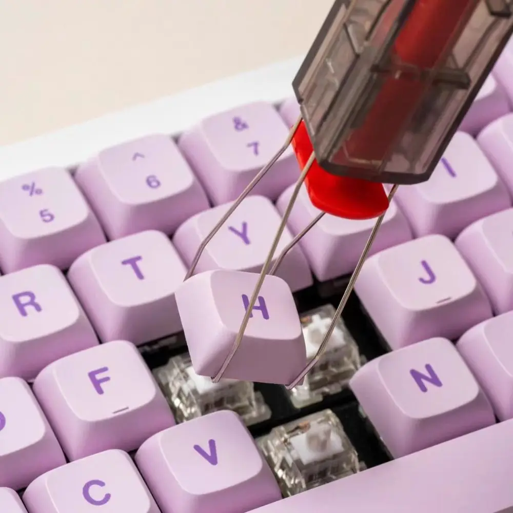 2 in 1 Keys Caps Puller DIY Transparent Keyboard Switch Puller Multifunction Portable Mechanical Keyboard Keycap Extractor