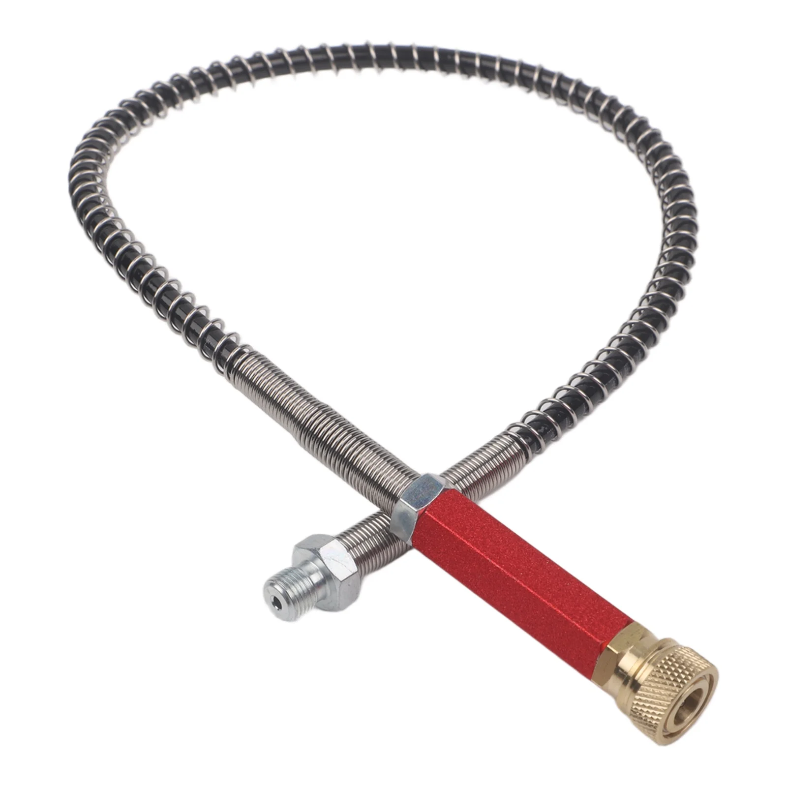 For TPU 63mpa 50cm Pump Hose 8mm Female Quick Steel PA 4500psi Inflation Hose High Pressure Spring Inflation Hose