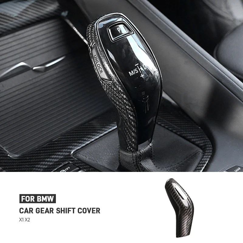 

Car Carbon Fiber Gear Stick Shift Knob Trim Cover Sticker For BMW X1 F48 X2 F47 2020-2024 1 Series 2020-2024 2 Series 2018 2019