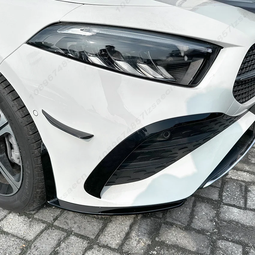 For Mercedes Benz A Class W177 A180 A200 A220 A35 A45 AMG 2023-2026 Car Front Bumper Lip Spoiler Diffuser Splitters Guard Trim