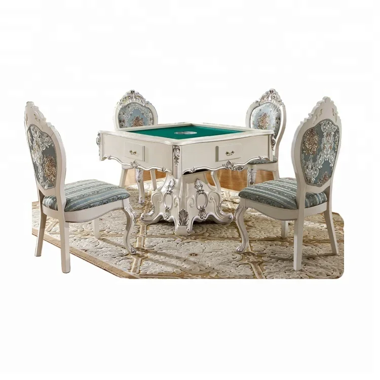 

Деревянный автоматический стол для маджонга, обеденный стол, современная китайская мебель для столовой, кожа + массив дерева, 1 комплект мебели для дома