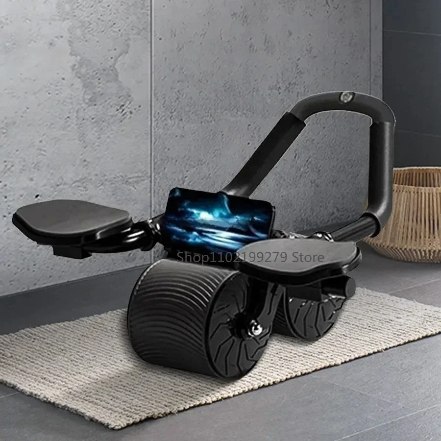 AB عجلة دوارة الارتداد التلقائي لتدريب عضلات البطن رفع البطن لفة الكوع لوحة مسطحة ممارسة اللياقة البدنية المنزلية