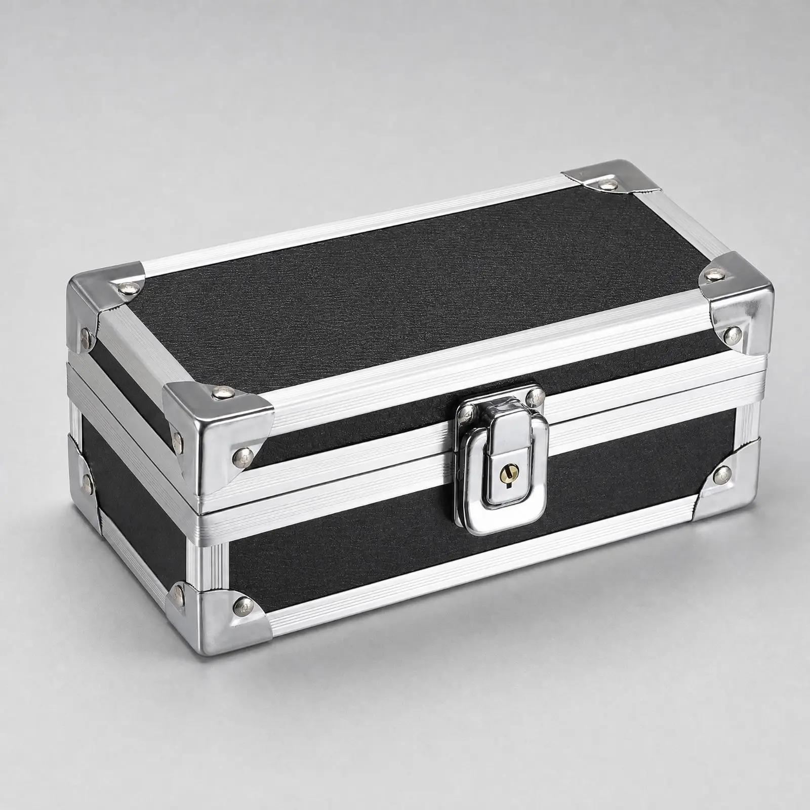 Rigid Lockable Storage Case with Aluminum Frame Miniature Transport Briefcase for 1/18 Cargo Container Toy