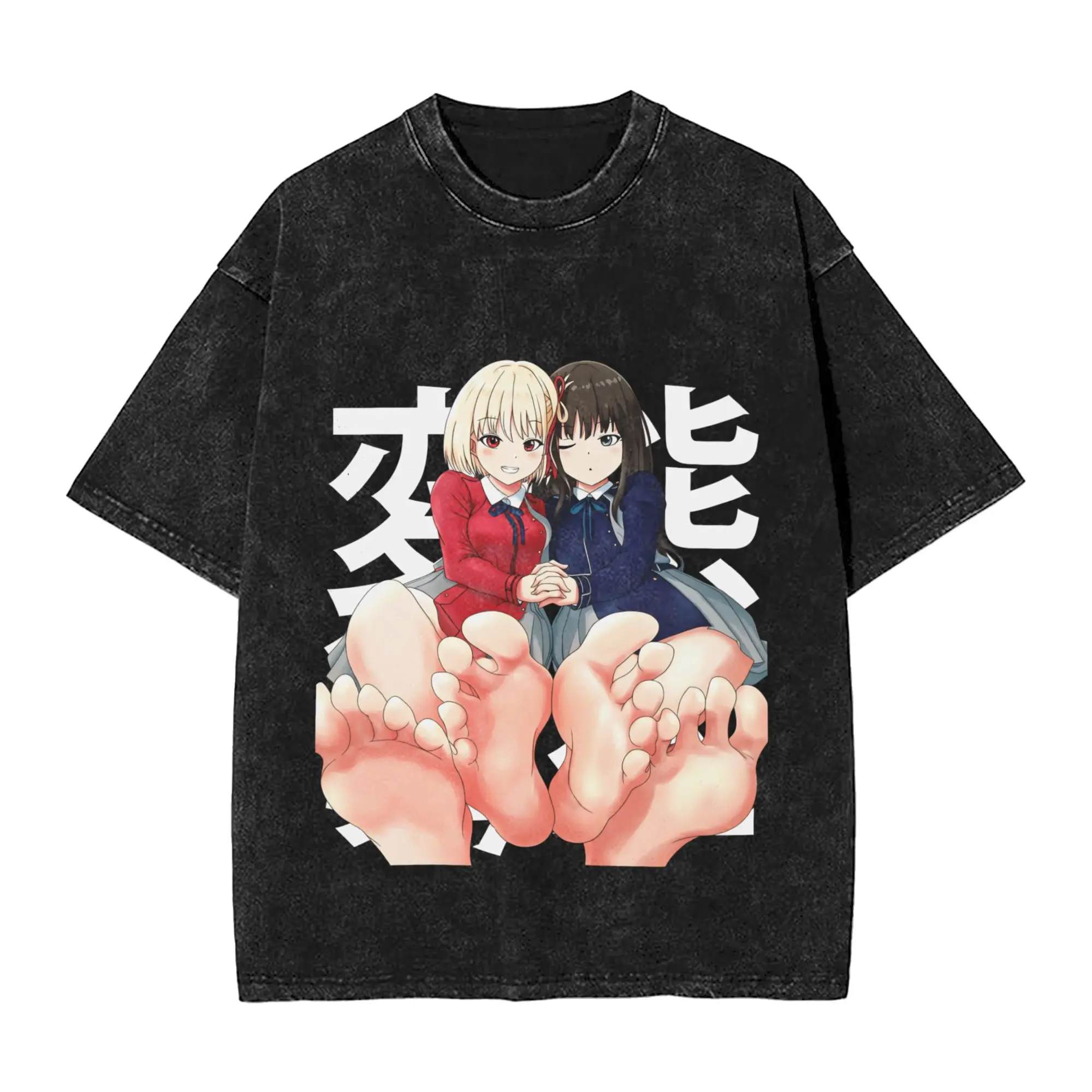 Lycoris Recoils  T Shirt for Men Cotton Funny T-Shirt Crew Neck  Tees Short Sleeve Clothing Gift Idea