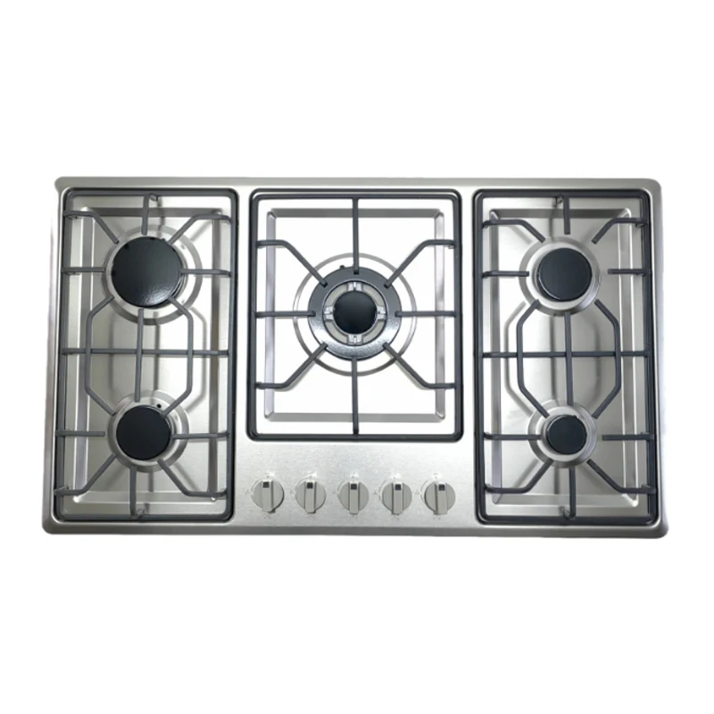 Factory Direct Sales Household Kitchen Appliance Desktop Embedded Stainless Steel Gas Cooktop 5 Burner Commercial Gas Stove