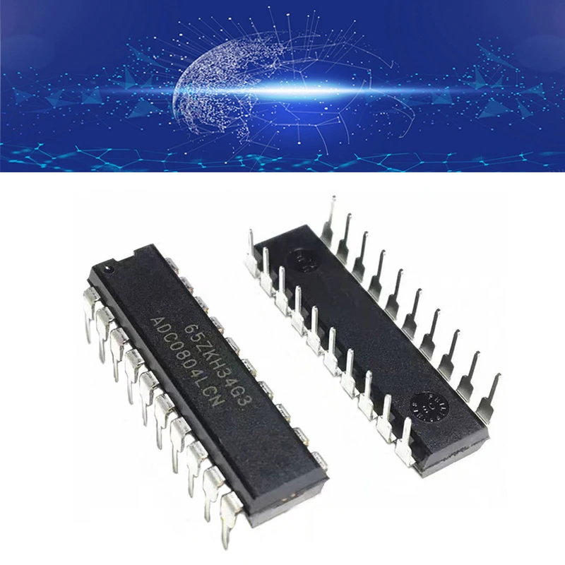 1PCS   ADC0804 ADC0804LCN 8-bit CMOS Successive Comparison A/D Converter DIP20