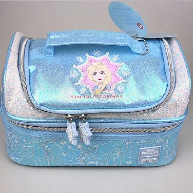 Oryginalna Australia Smiggle New Elsa Same Style Stationery Student Backpack Girl Stress Relief Backpack Elsa Sequin Large Book Bag