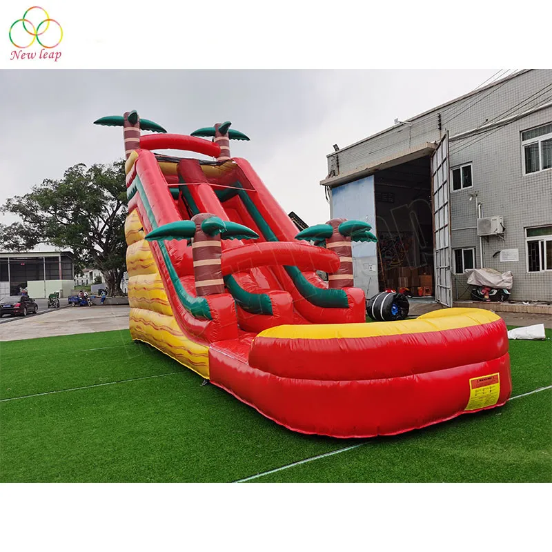 

Customized Tropical Single slip Water Slide Marble Splash Inflatable Water Slide