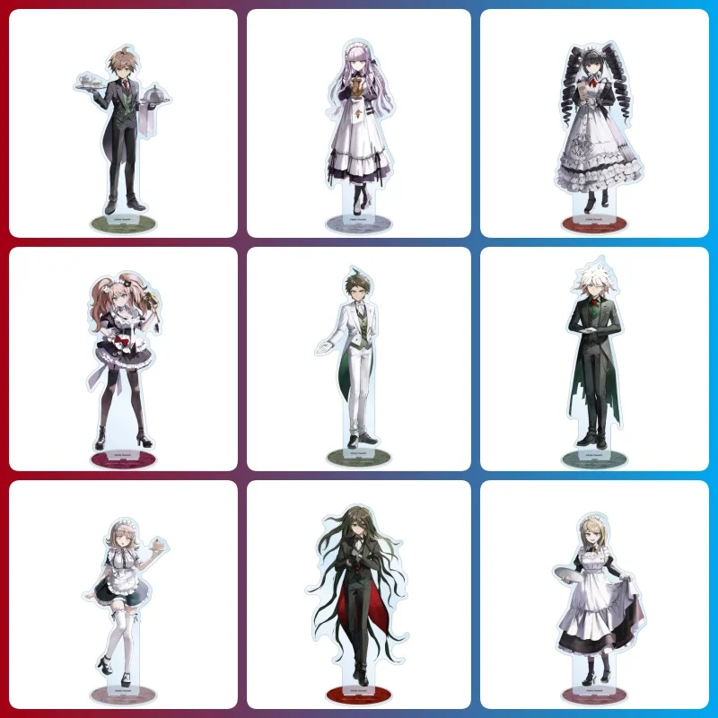 Danganronpa Anime Otaku Acrylic Desk Display Stand Character Figure With Base Transparent Acrylic Ornament Party Keychain