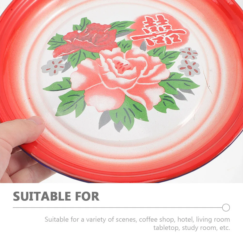 

Chinese Style Enamel Dish Multi-Function Serving Plate Exquisite Food Display Plate for Home Hotel Restaurant Home Supply