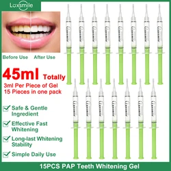 PAP Dental Whitening Gel Non Peroxide Safe And Effective 15 Pcs Tooth Whitening Gel with light Dentistry Brightening Materials