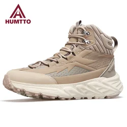 HUMTTO Hiking Shoes Luxury Designer Ankle Boots Outdoor Trekking Sneakers for Men 2023 Breathable Safety Work Sports Mens Boots