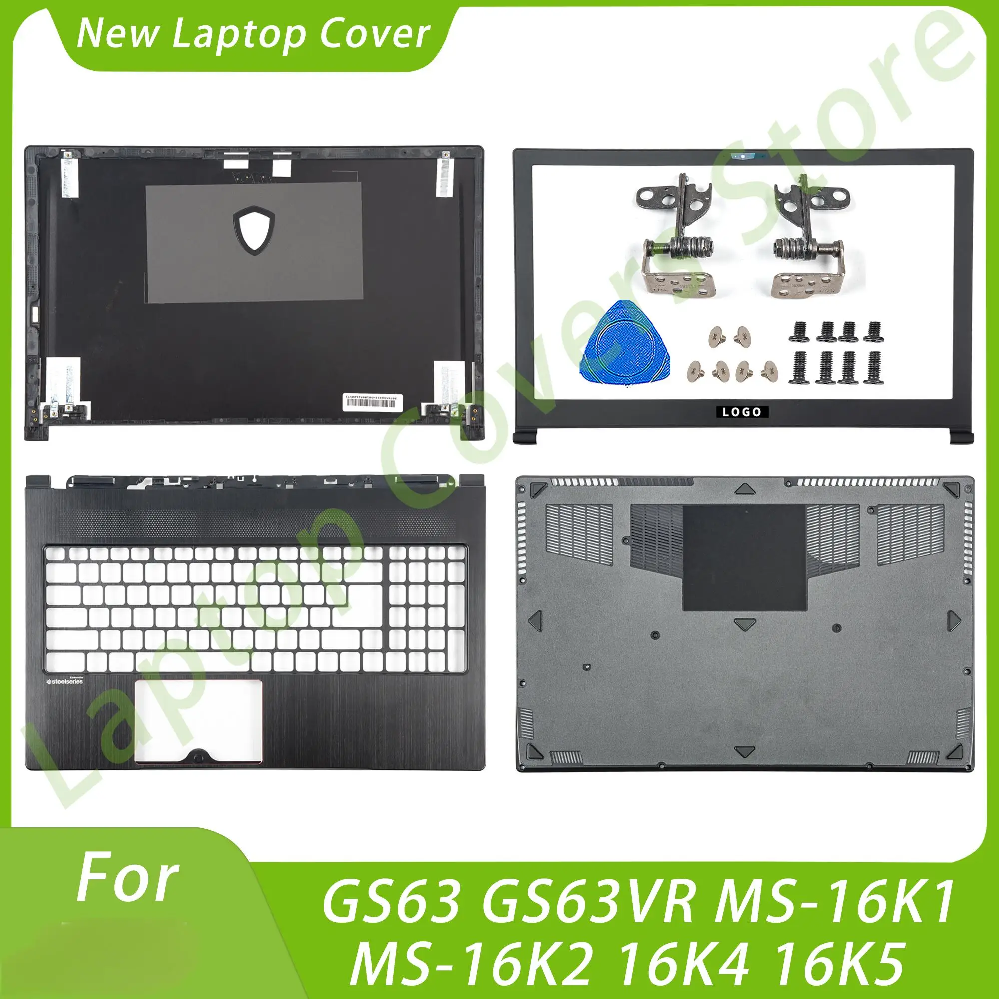 

New Case For GS63 GS63VR MS-16K1 MS-16K2 MS-16K4 MS-16K5 Back Cover/Bezel/Palmrest/Bottom Case LCD Hinges Replacement