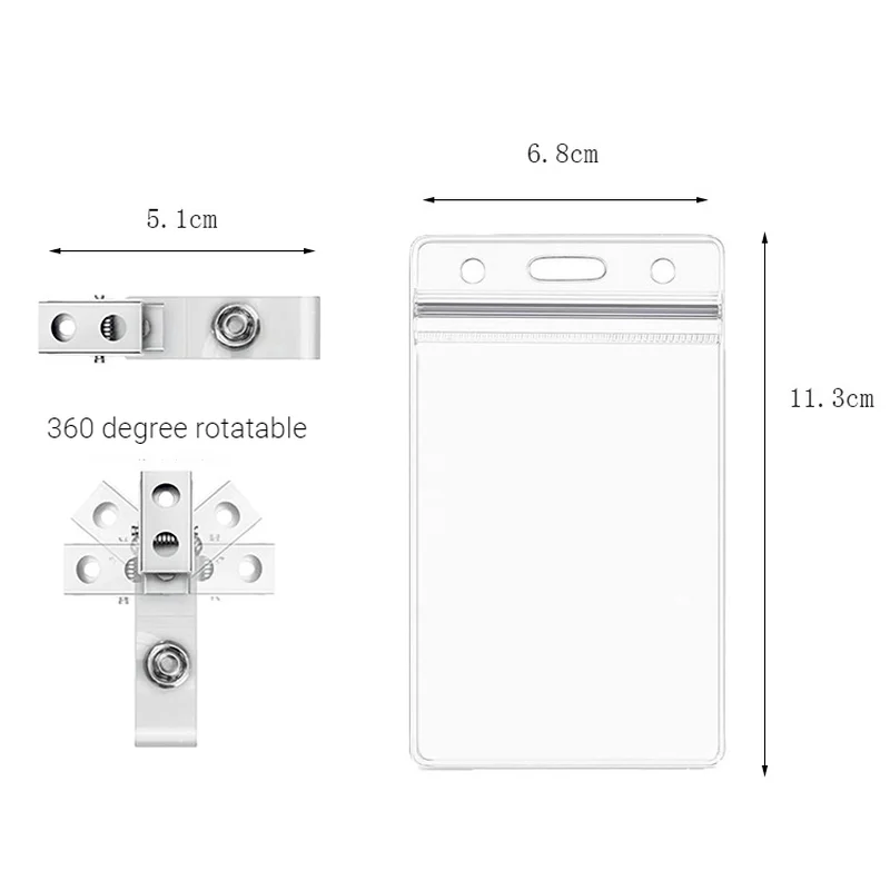 Tarjetero DE TRABAJO Vertical y Horizontal para personal de empleado, funda protectora para tarjeta de crédito bancaria, identificación, acceso, autobús