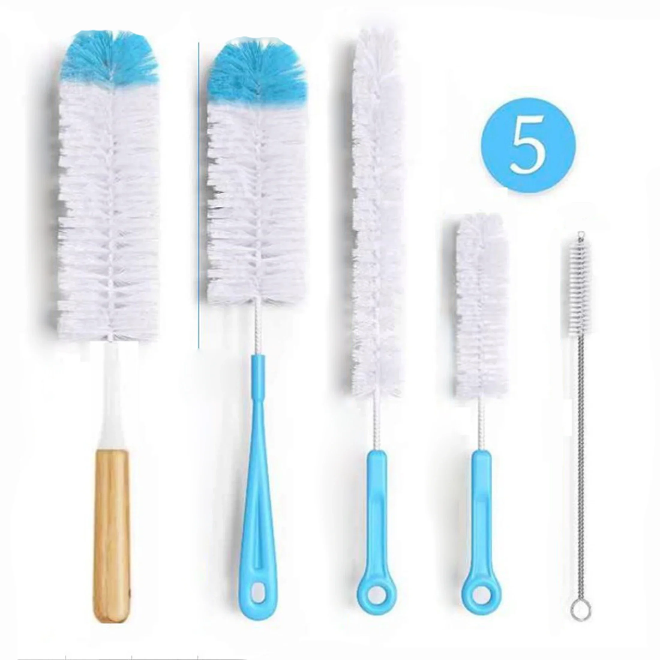 

Набор экологически чистых чистящих щеток из нержавеющей стали 304: маленький, бутылка, соломинка, чашка, пробирка, 5 предметов