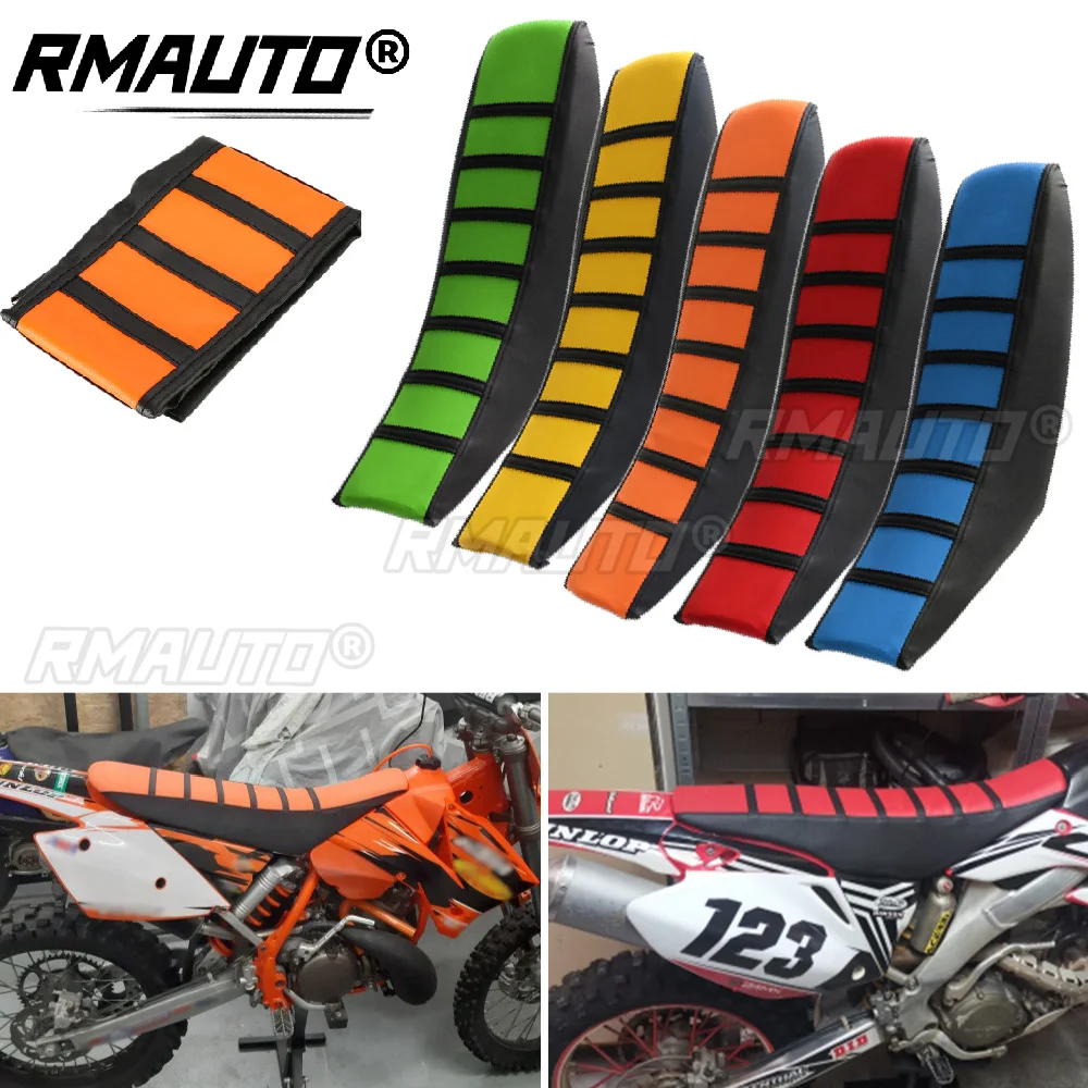 

Motorcycle Soft Rubber Seat Cover Striped Orange Soft-Grip for KTM 350 EXC-F/SX-F 50 SX 250 EXC-F 200/300 EXC 450/200SXF 250