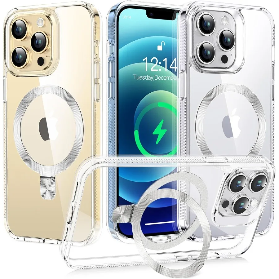 

Кольцо для компакт-дисков, совместимое с невидимой подставкой MagSafe, магнитный чехол для iPhone 12/iPhone 12 Pro, прозрачный бампер, не желтеющий вид, как Ba