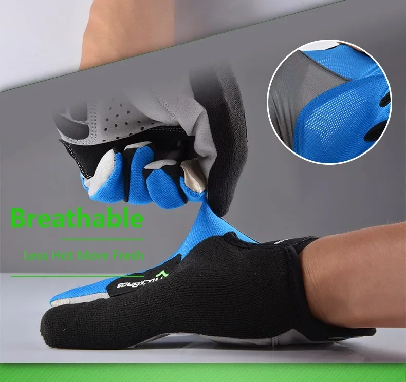 ROCKBROS Fahrradhandschuhe, atmungsaktiv, Vollfinger-Fahrradhandschuhe, Herren und Damen, Frühling, Bildschirm, Touch, Sport, MTB, Straße, lange Fahrradhandschuhe – Detail 5