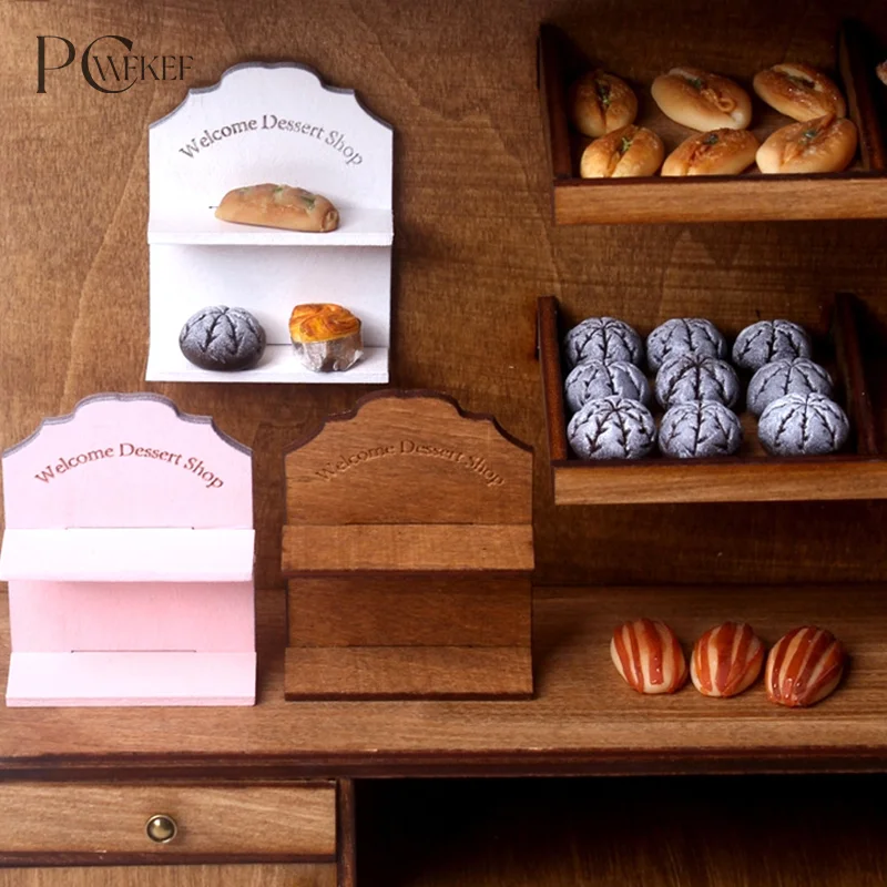 1:12 Dollhouse Miniature Storage Shelf Wall-mounted Welcome Rack Furniture Home Model Decor Toy Doll House Accessories