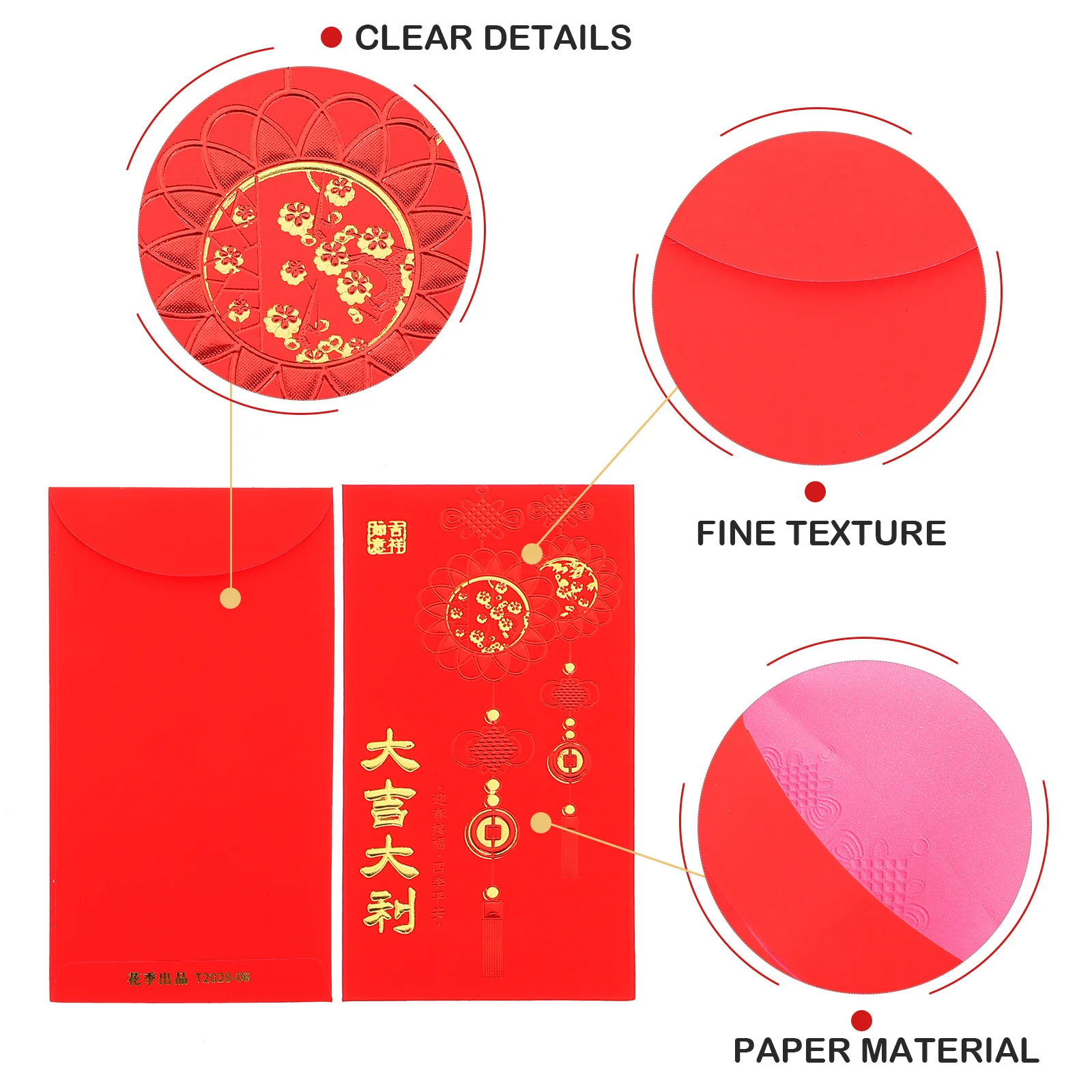 

24Pcs Year of Rabbit Red Envelopes Chinese Style Packets 2023 New Year Money Bag Party Gift 2023 Luck Money Bag