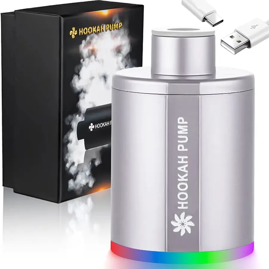 

Electric Hookah Pump & Smoke Extractor System with Hose Large Bowl & Electric Charcoal Blower -Smoke Tool for Vapor Production