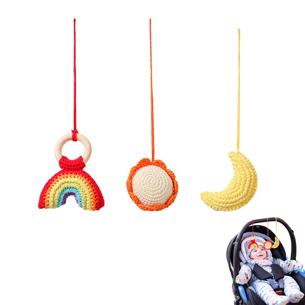 Baby Stroller Chain Knitted Crochet Cute Moon Keychain Crochet DIY Locking Stitch Markers Crochet Latch Knit Needle Clip Hook