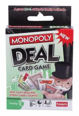 Original Hasbro Board Game Fun Party Card Monopoly Deal  Game for Kids Adults Family Game Travel Portable Toys for Children Gift