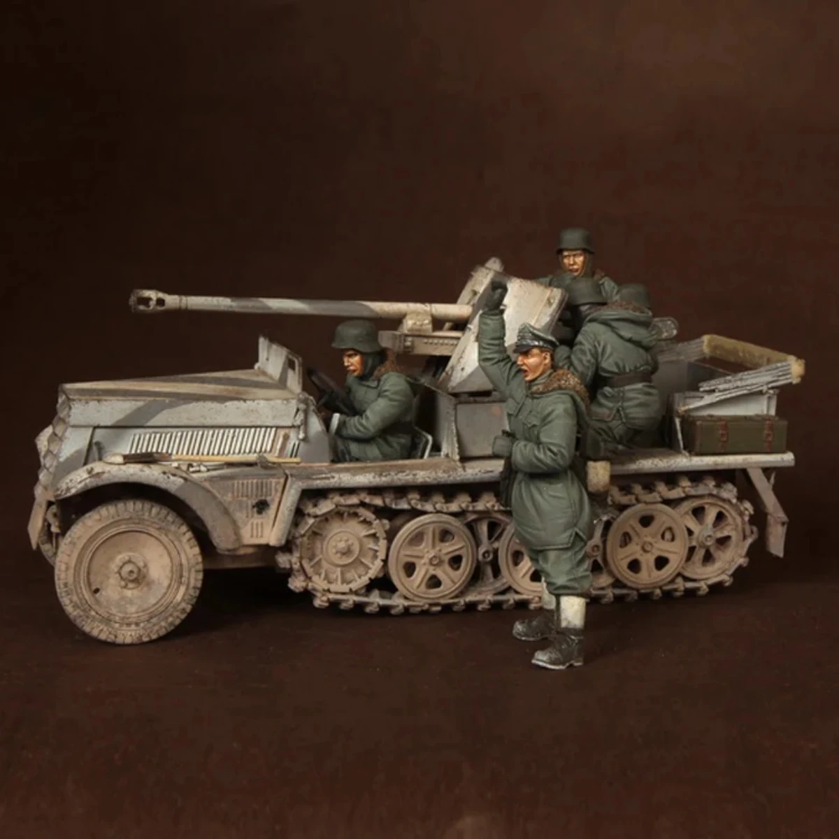 Kit de maquette en résine non peinte, thème militaire, soldat allemand (5 personnes), non assemblé et non peint, GK, 1/35