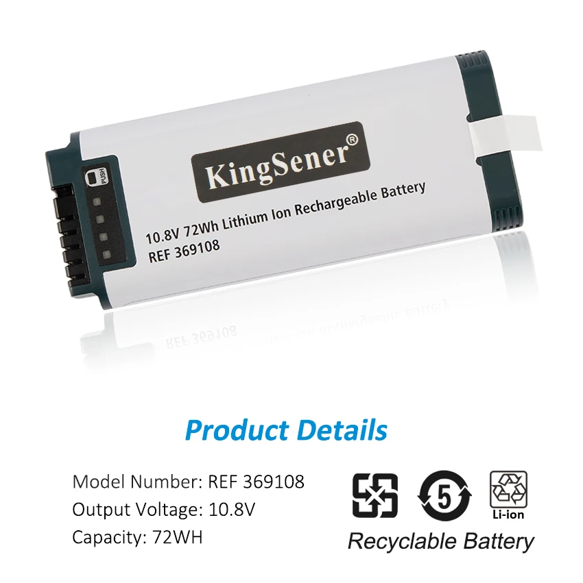 KingSener REF 369108 Replacement Lithium-Ion Battery For Hamilton C1 Ventilator REF 369108 10.8V 72WH