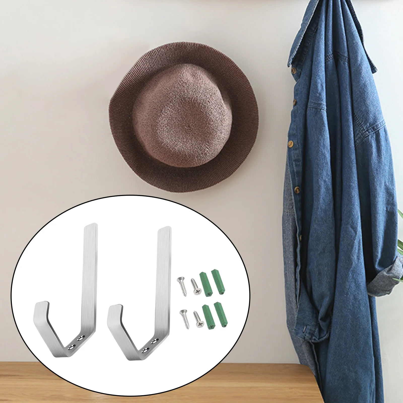 1Pairs Wall-mounted Motorbike Helmet Holder Hook Coat Hook Jacket Storage Rack Hanger Coats Hats Caps Helmet Rack Display Stand