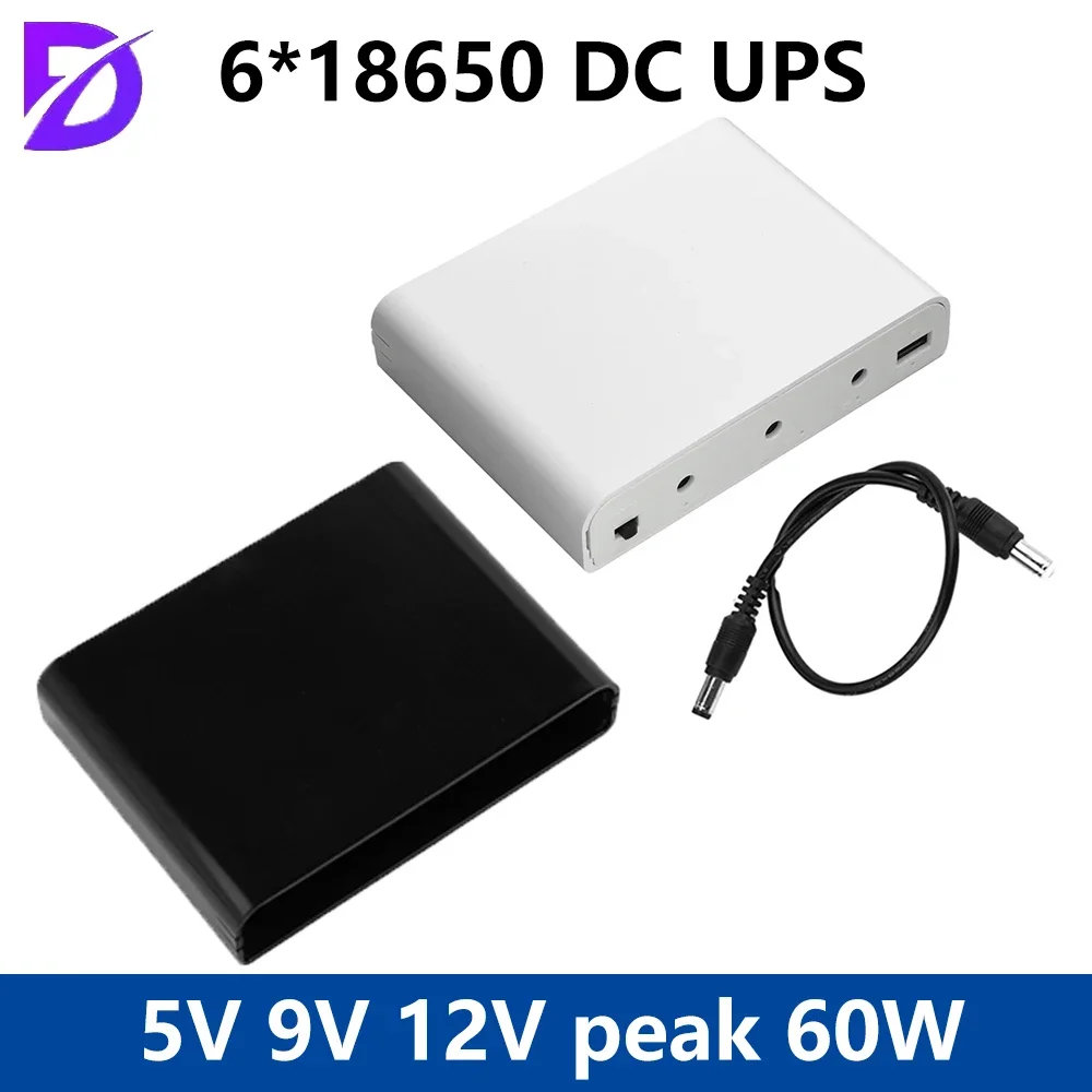 UPS 18650 Battery Soldering-free Power Bank Box DIY Kit Optical Cat Router Uninterruptible Power Supply Case 5V9V12V Peak 60W