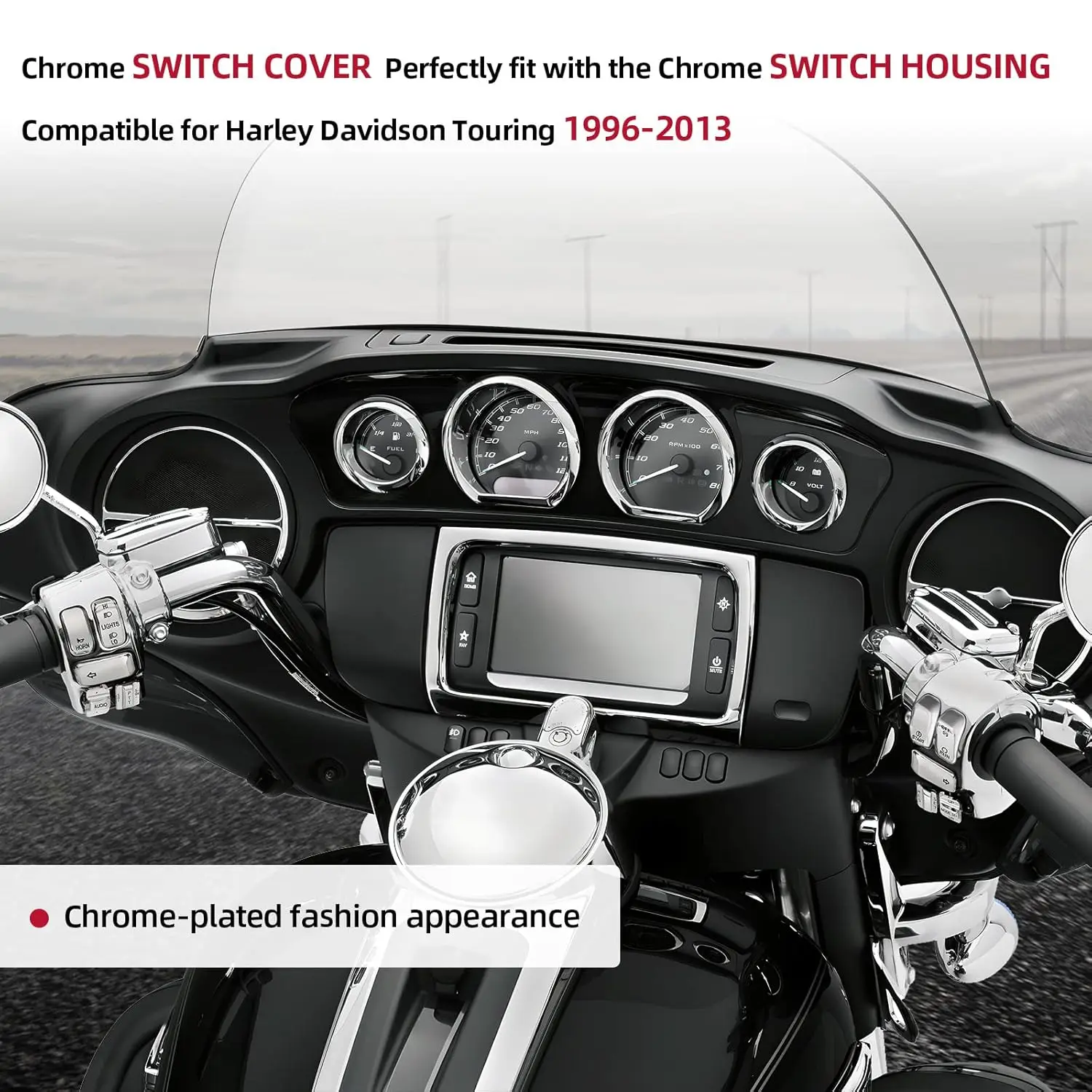 Motorcycle Chrome Aluminum Handlebar Switch Housing Cover For Harley Sportster Dyna1996-2012 Softail 1996-2010 V-Rod