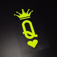 Motorcycle Helmet Vinyl Stickers Reflective Waterproof Motor Front Face Royal Q Decal
