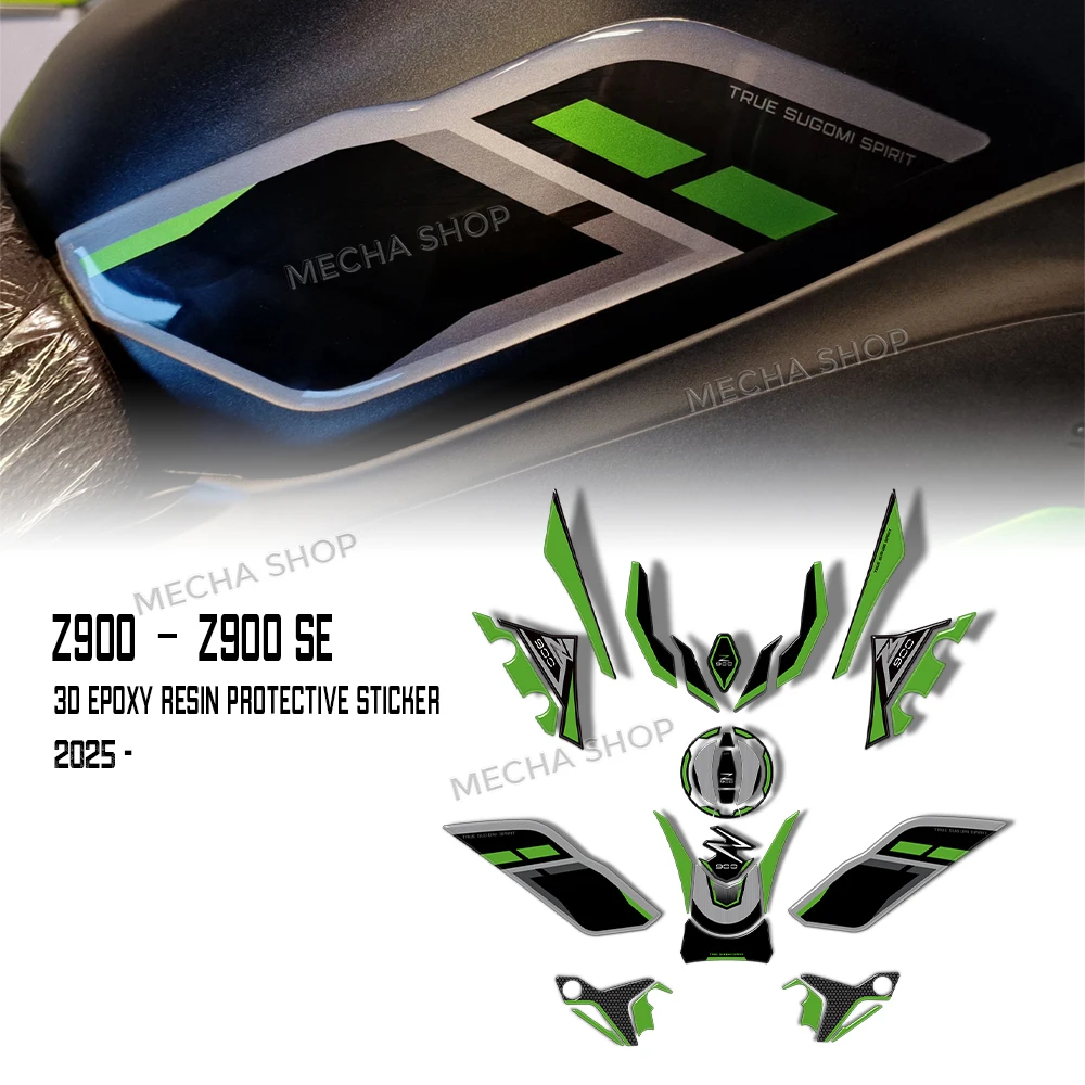 

New Motorcycle Accessories 3D Epoxy Sticker Protection Kit For Z900 Z 900 SE 2025