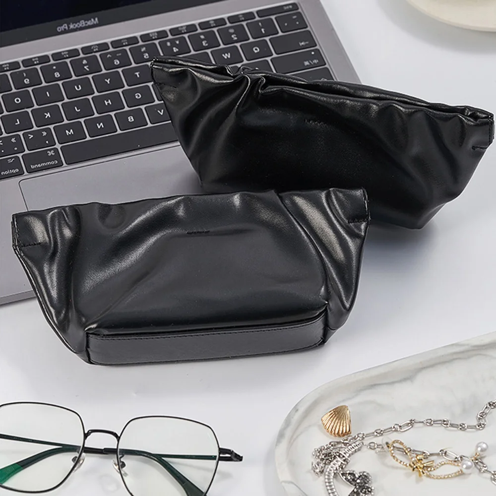 Portable Automatic Closing Eyeglasses Protective Cover PU Spring Glasses Storage Bag Sunglasses Bag for Outdoor Activities