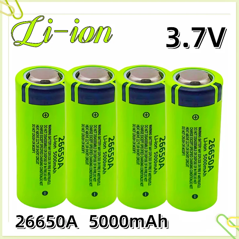 

100% brand new,original,high-quality,true capacity 26650A 5000mAh 3.7V lithium-ion rechargeable battery 26650 flashlight