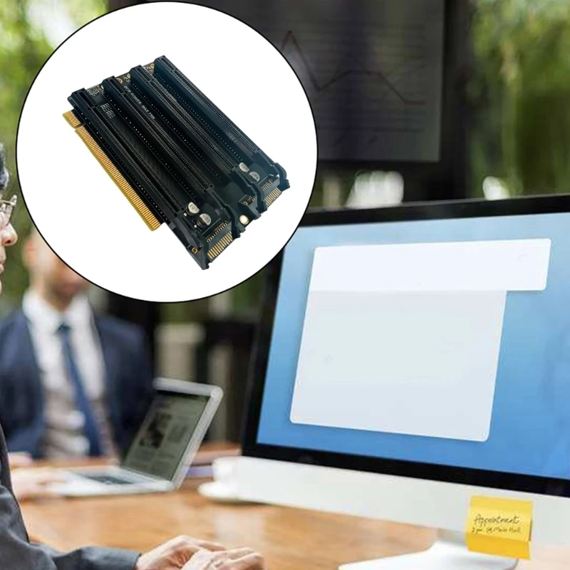 PCIe-Bifurcation x16 ถึง x4x4x4x4 การ์ดเอ็กซ์แพนชัน PCIE3.0 x16 1 ถึง 4 สล็อต Gen3