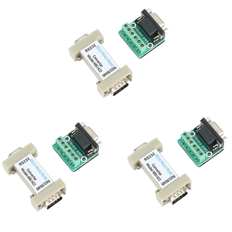 3X RS-232 RS232 Serial to RS485/RS422 485/422 Converter Compatible EIA/TIA RS232C Standard and RS485/RS422 Standard