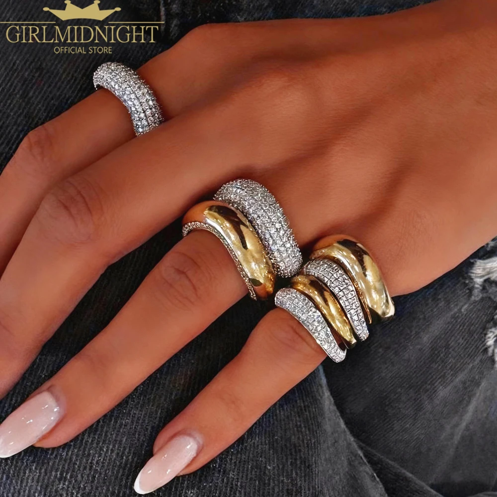 2025 جديد زركون المسيل للدموع قطرة ربط سلسلة خواتم للنساء الفتيات فريد تصميم هندسي حفلة يؤرخ وعد مجوهرات