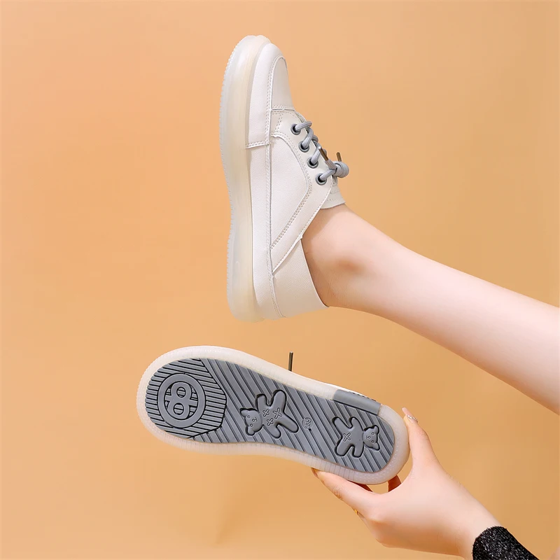 Small White Shoes Large Size Women Tennis Female Soft All-Match Flats Casual Sneaker Big Size Grandma Breathable Comfortable New