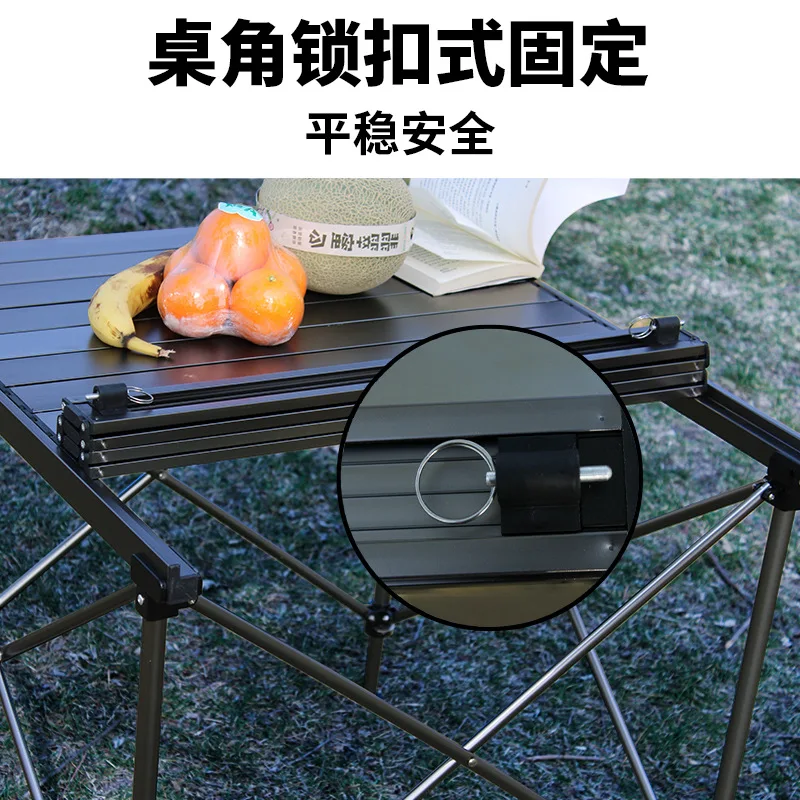 Outdoor camping table Aluminum alloy camping picnic table Ultra light and convenient picnic folding table and chairs