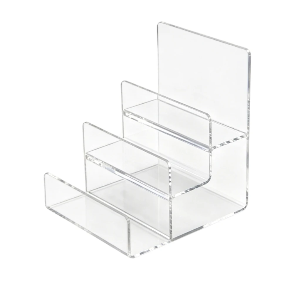 Acrylic Display Risers Stand Shelf for Perfumes Jewel Decorating Organizing Glasses Storage Rack 2-3 Tier