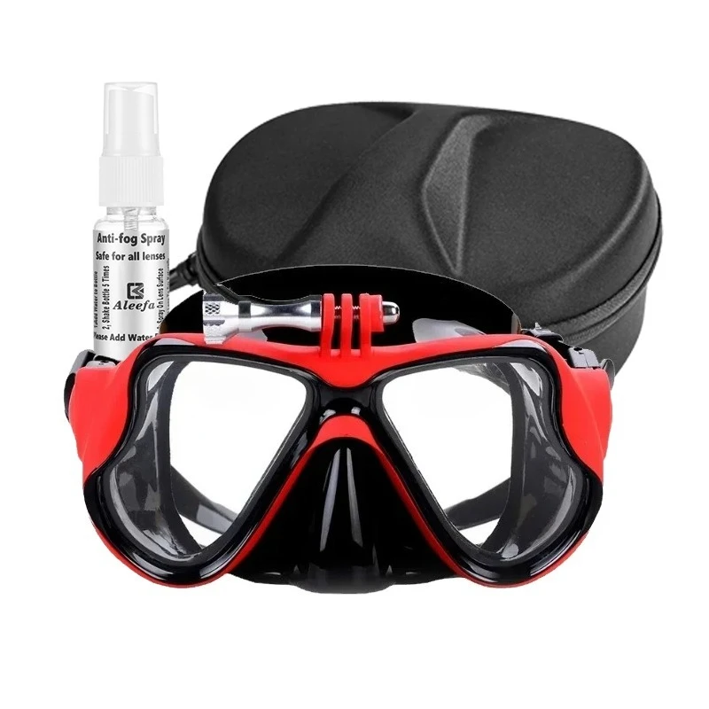 Myopia Diving mask with gopro mount Nearsighted  Lenses googles silicone glasses Short-sighted reading glasses Resin plastic