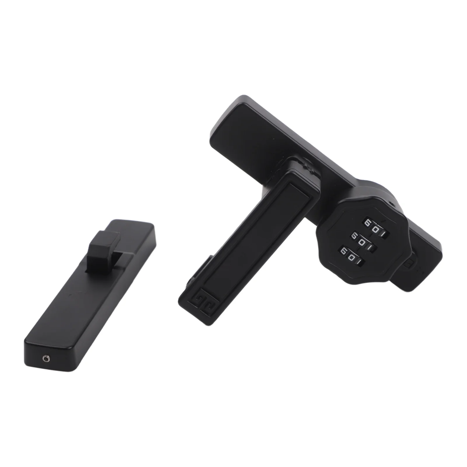Sliding Door Latch Barn Door Lock Changeable Code 3-digit Combination Heavy Duty Gate Latch Lock Door Latch Black