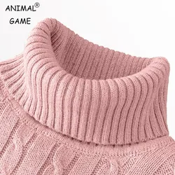 Autumn Men's Long Sleeve Knitted Sweaters Men's Slim Fit Turtleneck Sweater Casual Pullover Sweater Lightweight Ribbed Sweater