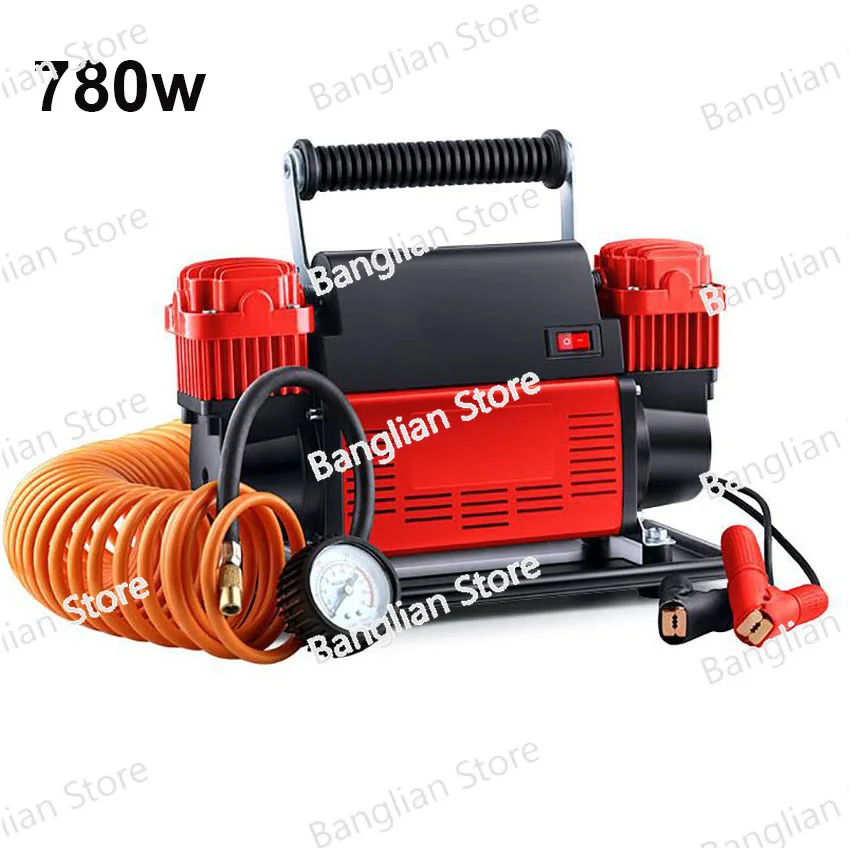 

Portable Air Compressor Tire Inflator Car Dual-Cylinder Air Pump 780W High-Power High-Pressure Air Pump with Mechanical Watch