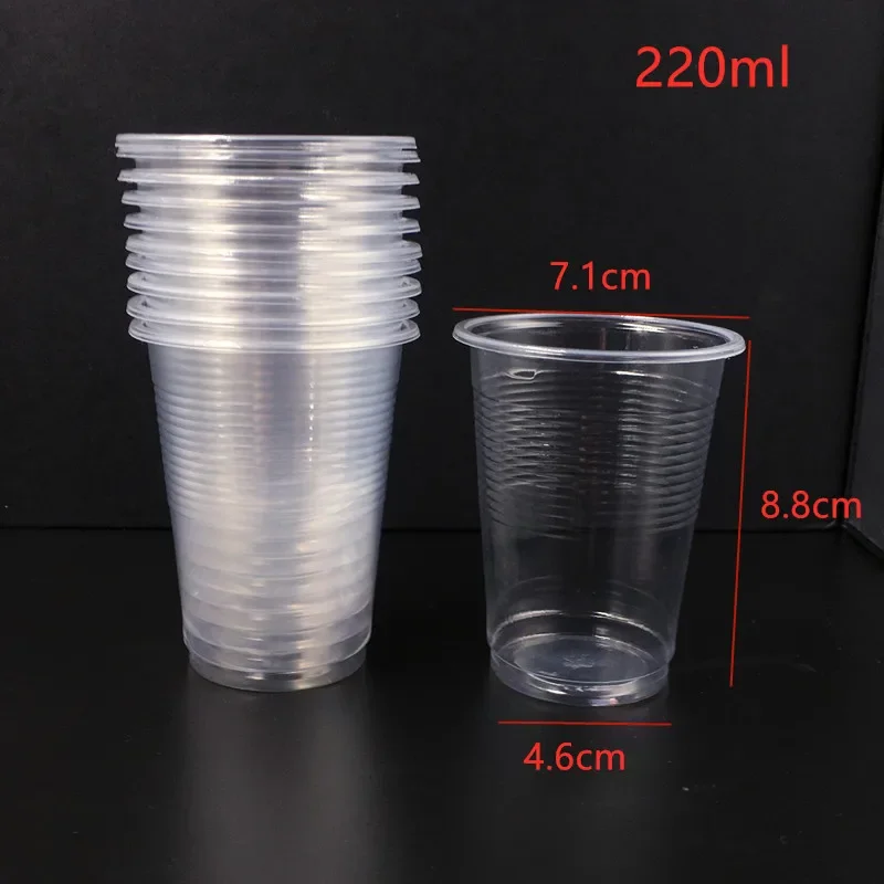 40/80 pcs New Disposable clear plastic cup outdoor picnic Birthday Kitchen Party Tableware Tasting 200ml.