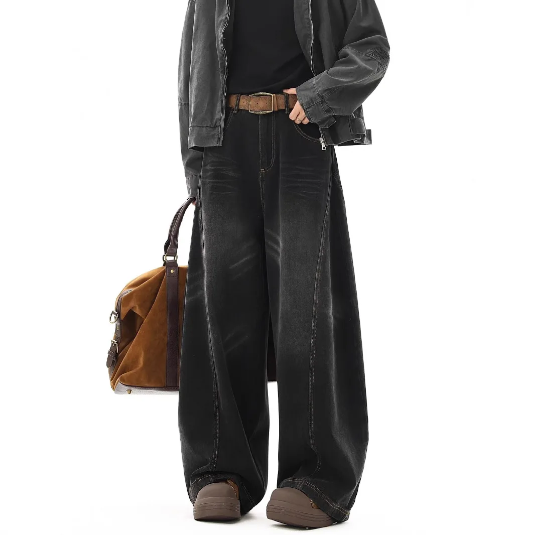 Jeans Straight-leg Wide-leg Long Pants Man Retro Fashionable Comfortable Cool Personality Loose Casual All-matching