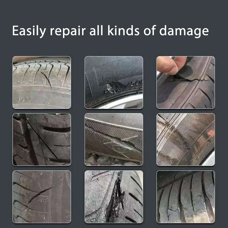 380タイヤ修理液クイックシーラント、自動車およびオートバイのゴム用万能漏れ防止タイヤ修理ソリューション、工具不要